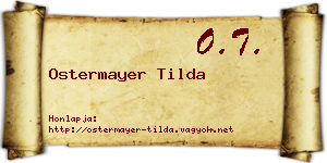 Ostermayer Tilda névjegykártya